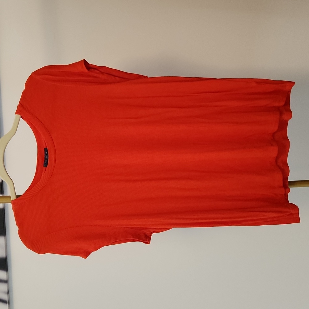 Madison orange cap sleeve top, size XL